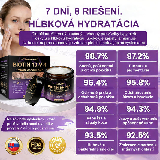 CleraNaure® Biotin 10-v-1 Kožný Regeneračný Krém