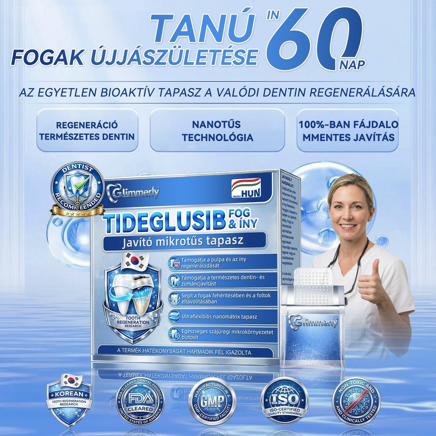 🦷 CleraNaure® Tideglusib Zubná a ďasnová opravná mikronáplasť | Pokročilé mikropásiky aktivujúce kmeňové bunky (obnovuje zubnú sklovinu a dentín • posilňuje ďasná • odstraňuje zubný kameň a zápach • zastavuje citlivosť zubov) 3.0