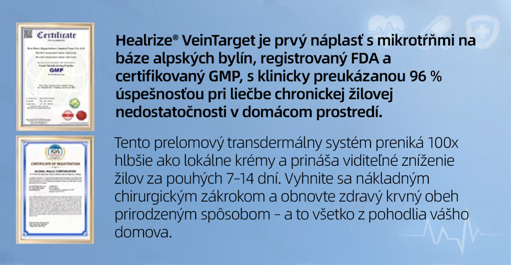 💙Healrize® VeinTarget mikrojihlová náplasť