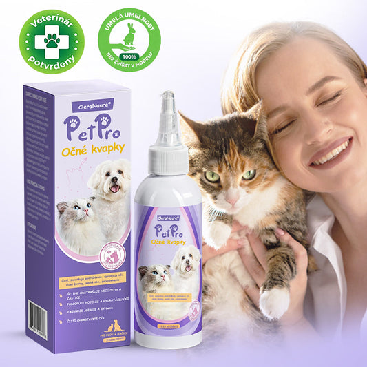 CleraNature® PetPro Kvapky na Oči pre Domáce Zvieratá