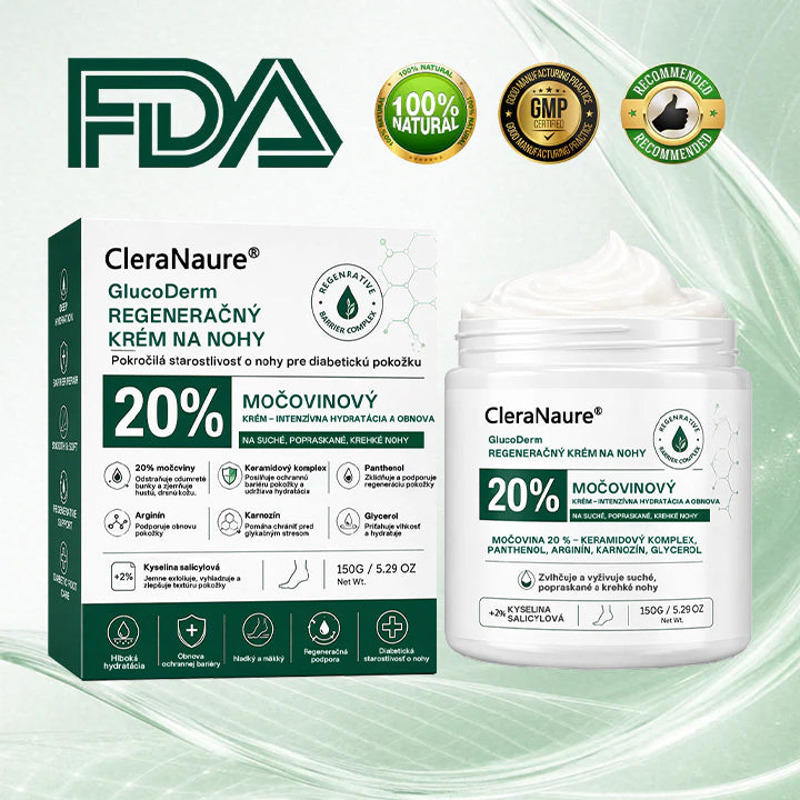 CleraNaure®GlucoDerm Regeneračný krém na nohy