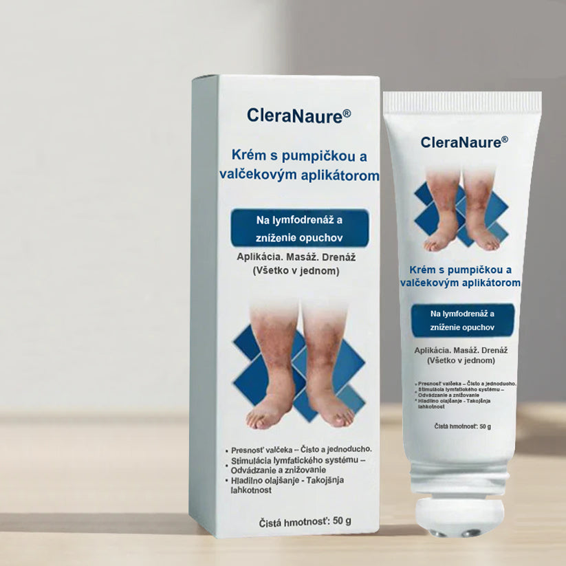 CleraNaure® Valčekový pumpovací krém na lymfodrenáž a úľavu od opuchov