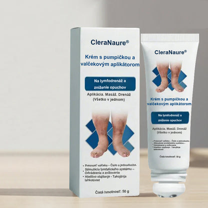 CleraNaure® Valčekový pumpovací krém na lymfodrenáž a úľavu od opuchov