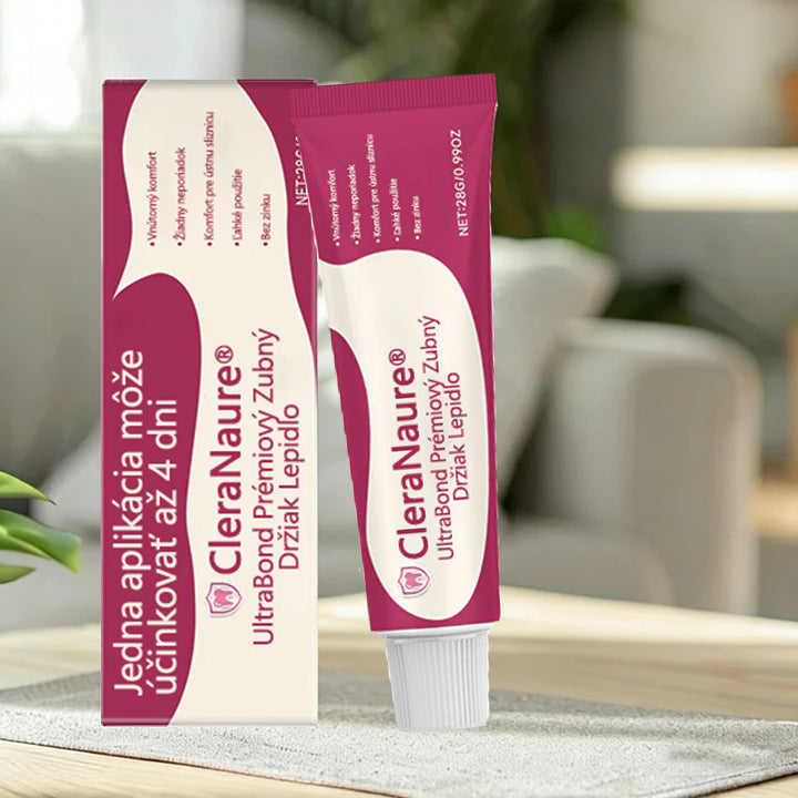 🦷CleraNaure® UltraBond Prémium Fixačný Krém na Zubné Náhrady