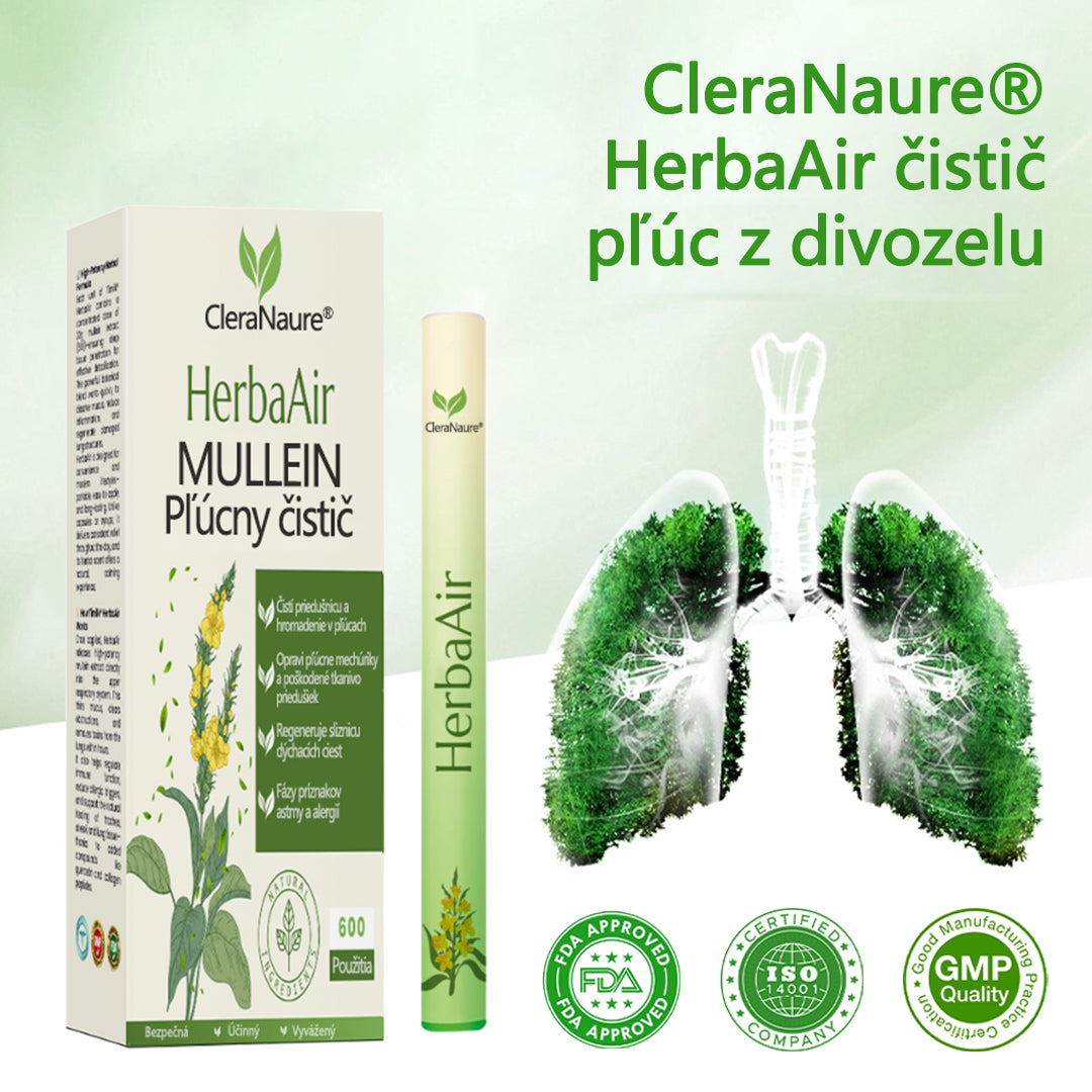 ✅✅CleraNature® HerbaAir – Čistič pľúc s divozelom