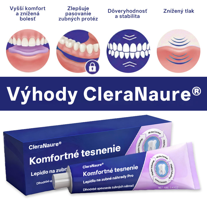 💎CleraNaure® Comfort Seal Pro – lepidlo na zubné náhrady, ktoré drží💎