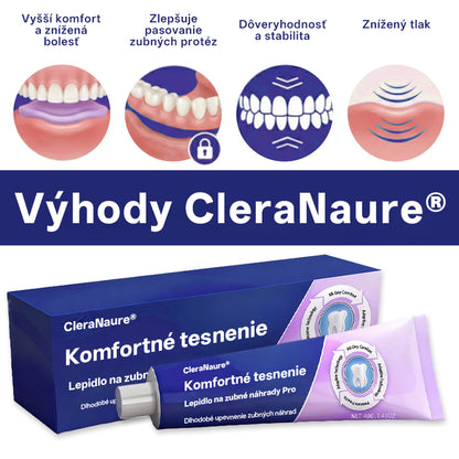 💎CleraNaure® Comfort Seal Pro – lepidlo na zubné náhrady, ktoré drží💎