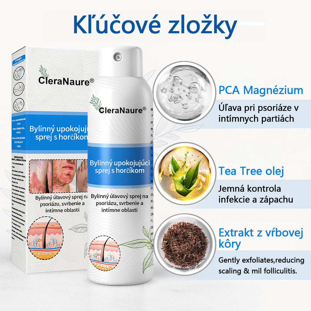 ClereNature® Magnesium Spray – Rýchla úľava pre svrbivú, červenú a citlivú pokožku (aj intímne oblasti)
