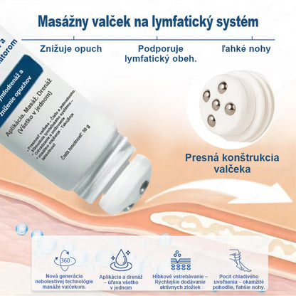 CleraNaure® Valčekový pumpovací krém na lymfodrenáž a úľavu od opuchov