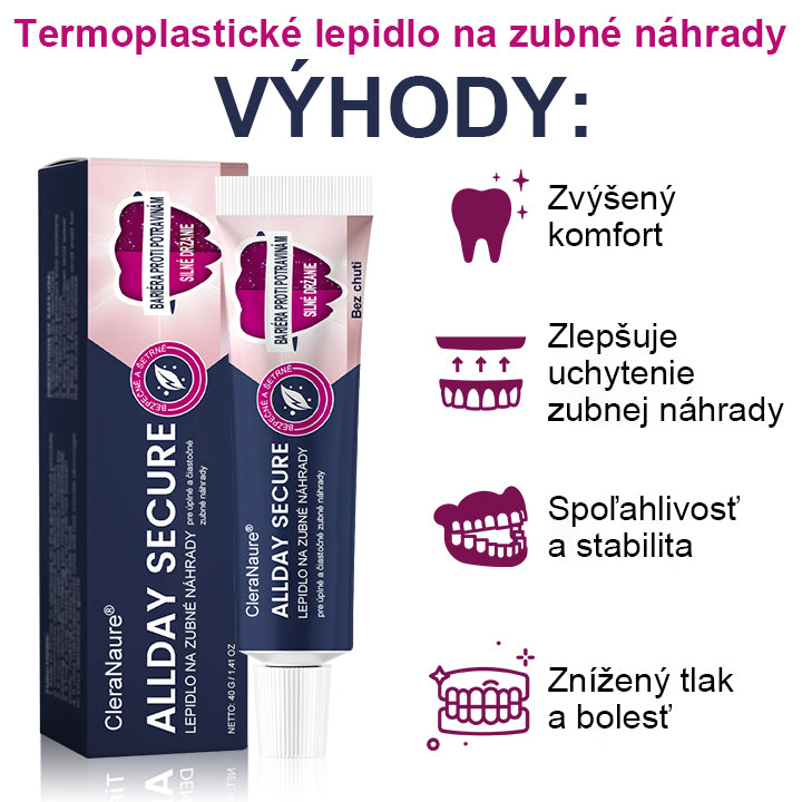 CleraNaure® AllDay Secure - Fixačný Prostriedok pre Zubné Náhrady
