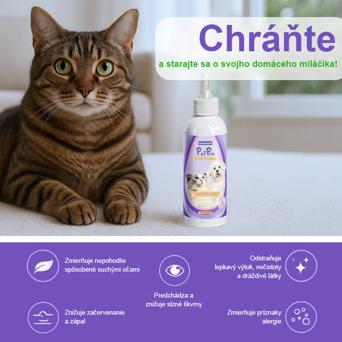 CleraNature® PetPro Kvapky na Oči pre Domáce Zvieratá