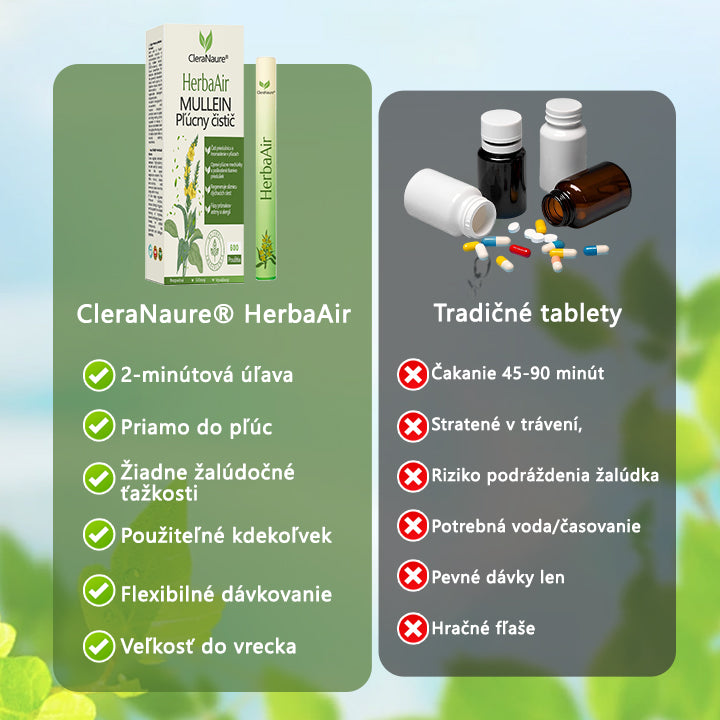 ✅✅CleraNature® HerbaAir – Čistič pľúc s divozelom