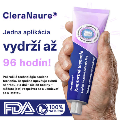 💎CleraNaure® Comfort Seal Pro – lepidlo na zubné náhrady, ktoré drží💎