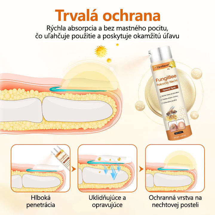 CleraNature® FungiBee Pokročilý sprej na opravu nechtov