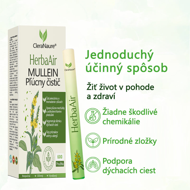 ✅CleraNature® HerbaAir – Čistič pľúc s divozelom