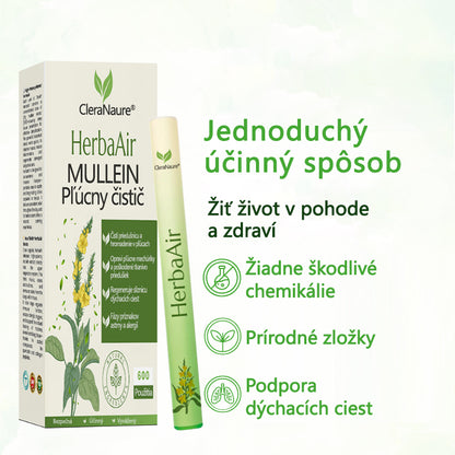 ✅✅CleraNature® HerbaAir – Čistič pľúc s divozelom