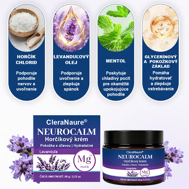 🥇CleraNaure® NeuroCalm – Horčíkový krém na upokojenie nervov