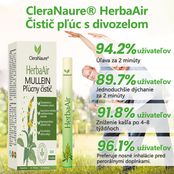 ✅✅CleraNature® HerbaAir – Čistič pľúc s divozelom