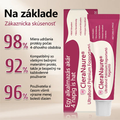 🦷CleraNaure® UltraBond Prémium Fixačný Krém na Zubné Náhrady