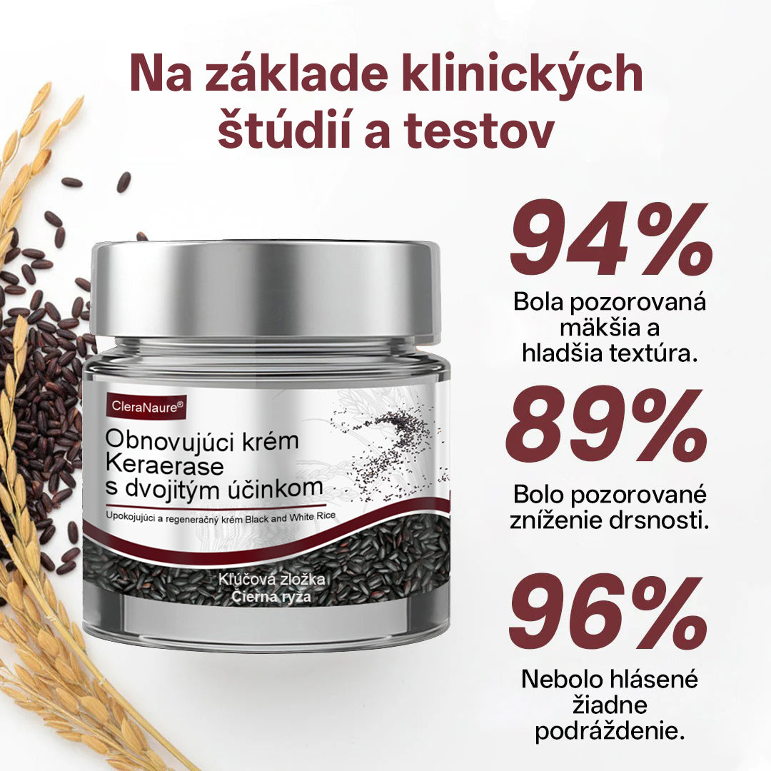 CleraNaure® OryzaClear – Obnovujúci krém s čiernou ryžou proti kožným výrastkom a hrbolčekom · Jemné rastlinné zjemnenie