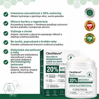 CleraNaure®GlucoDerm Regeneračný krém na nohy