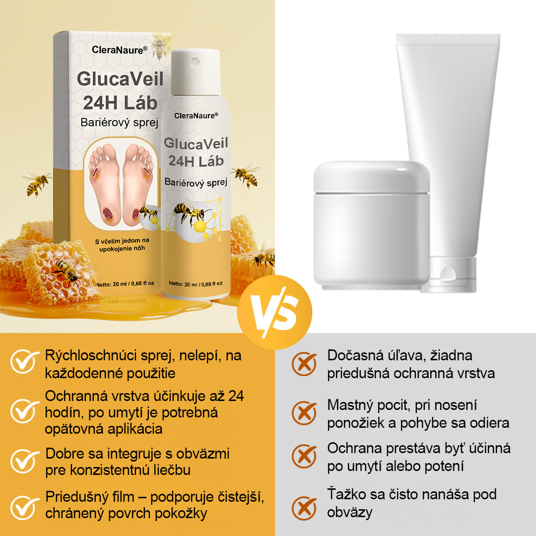 CleraNaure® GlucaVeil 24H Спрей за защита на краката